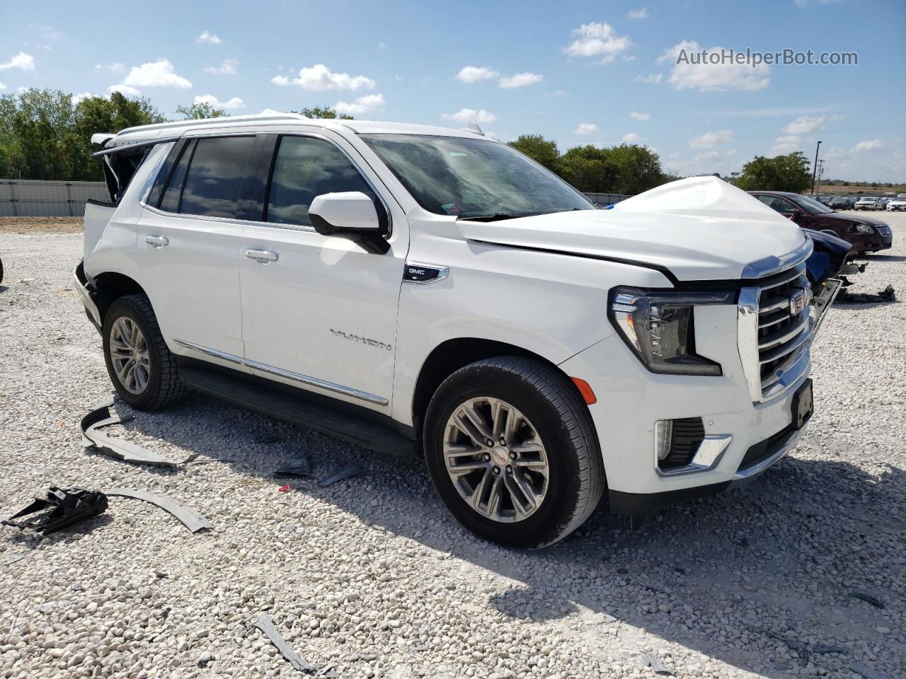 2021 Gmc Yukon Slt White vin: 1GKS1BKD2MR372124