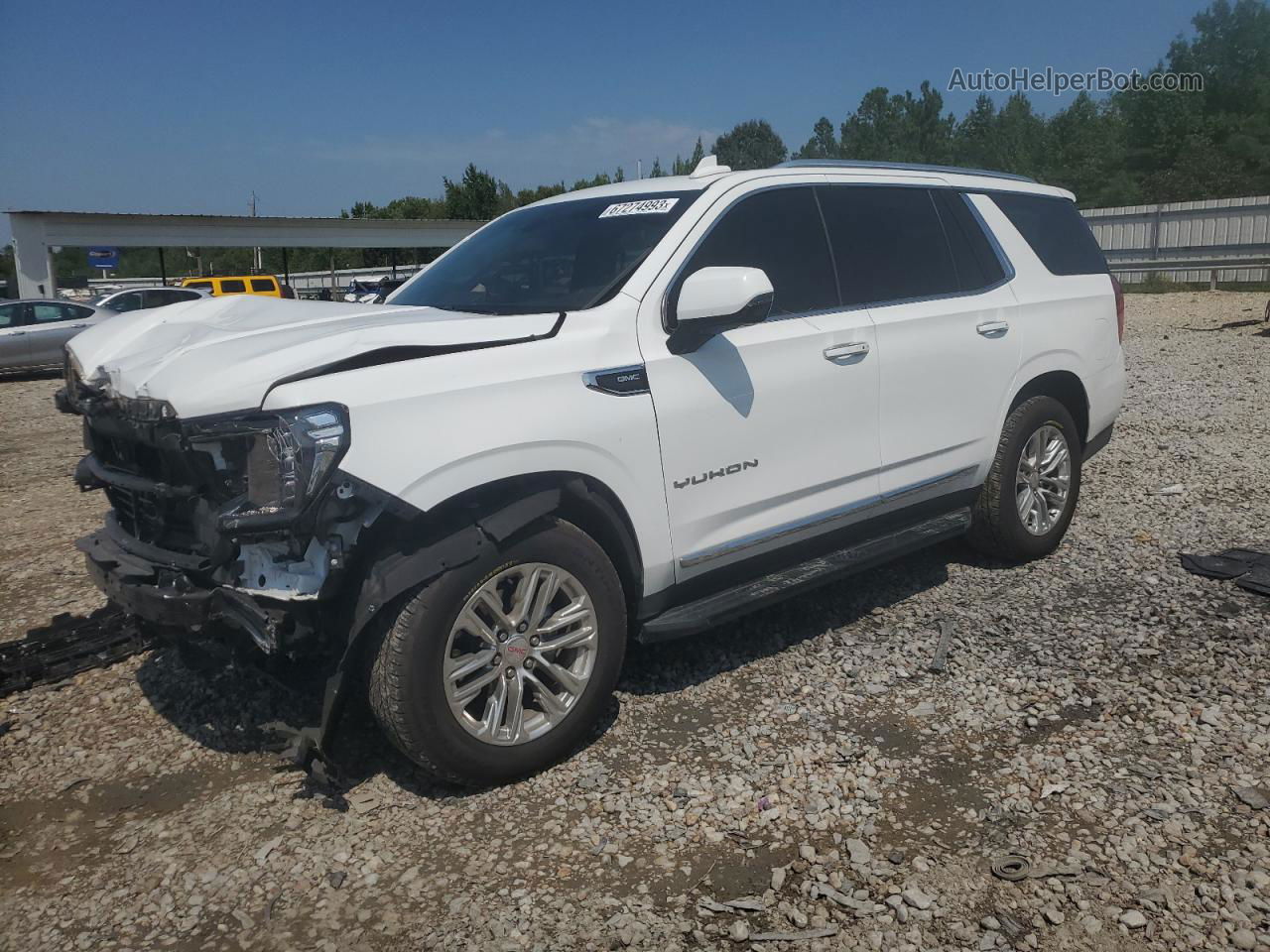 2021 Gmc Yukon Slt White vin: 1GKS1BKD3MR178492