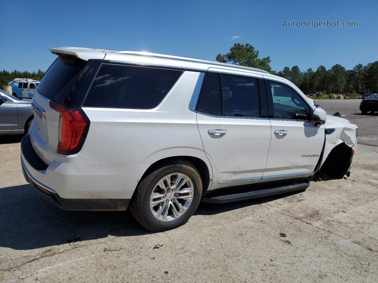 2021 Gmc Yukon Slt White vin: 1GKS1BKD9MR420329