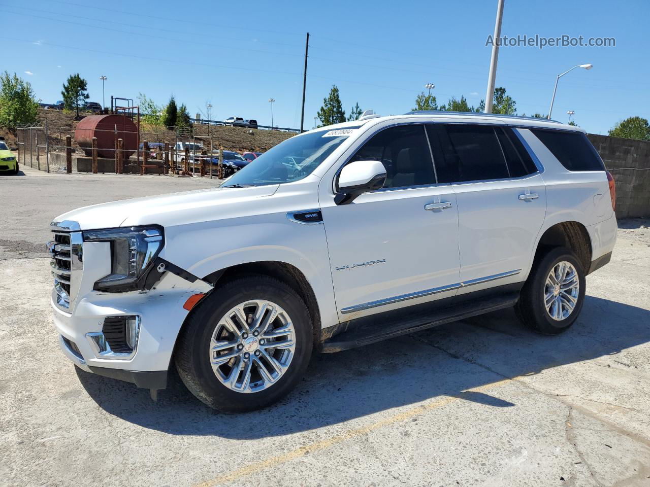 2021 Gmc Yukon Slt White vin: 1GKS1BKD9MR420329