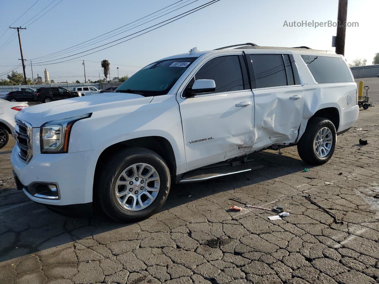 2020 Gmc Yukon Xl C1500 Slt White vin: 1GKS1GKCXLR300087