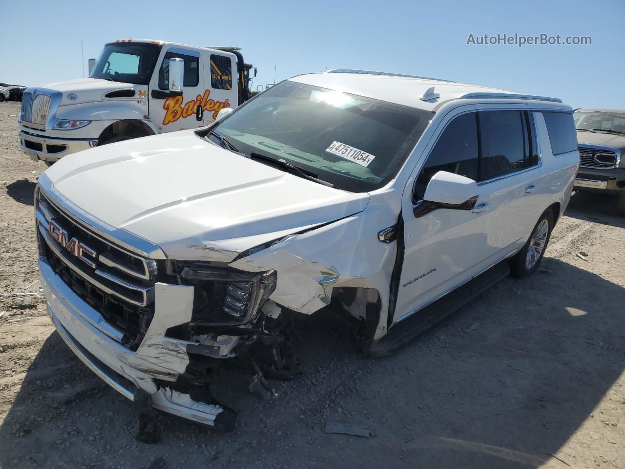 2021 Gmc Yukon Xl C1500 Slt White vin: 1GKS1GKD1MR460417