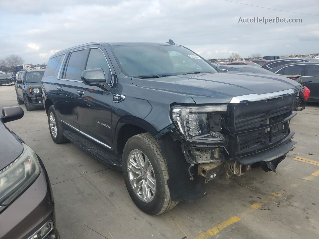 2021 Gmc Yukon Xl C1500 Slt Синий vin: 1GKS1GKD6MR368185