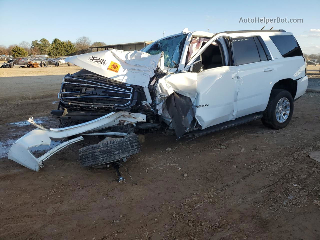 2020 Gmc Yukon Slt White vin: 1GKS2BKC0LR184169