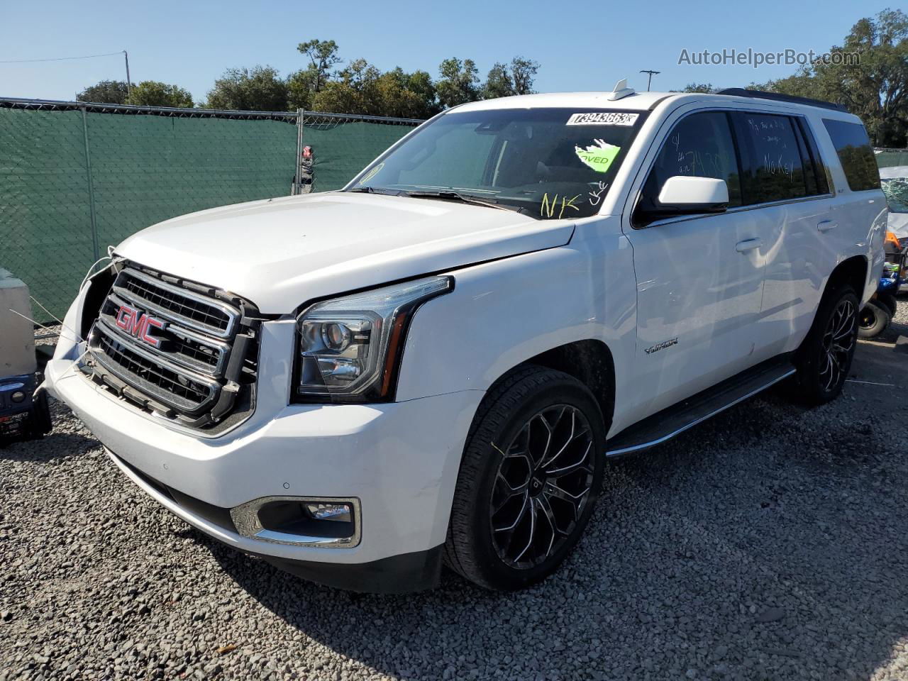 2020 Gmc Yukon Slt White vin: 1GKS2BKC2LR158110