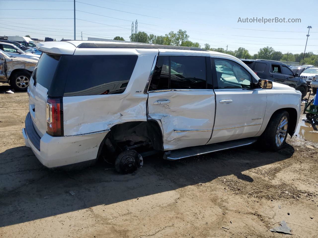 2017 Gmc Yukon Slt White vin: 1GKS2BKC3HR393185