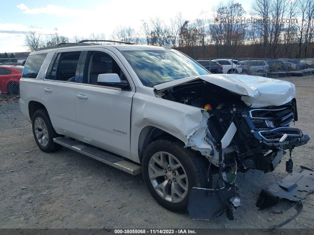 2020 Gmc Yukon 4wd Slt White vin: 1GKS2BKC7LR190101