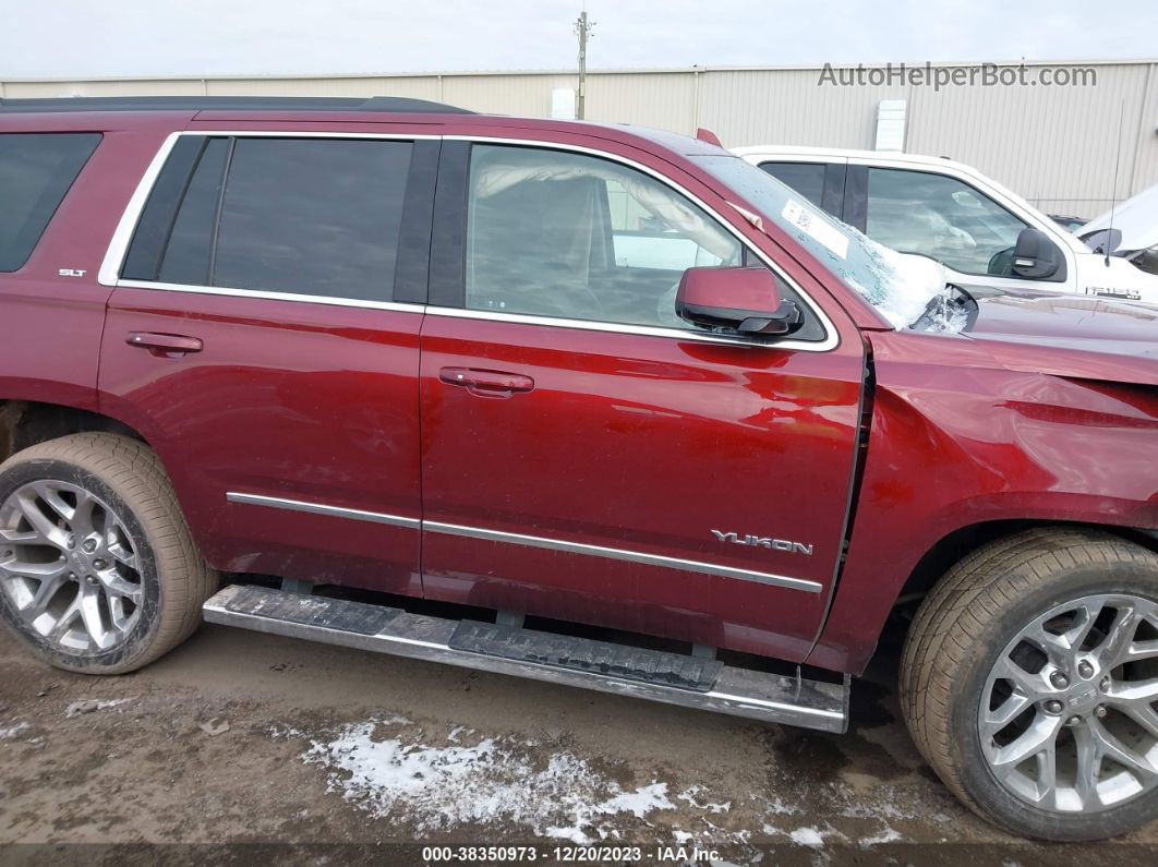 2020 Gmc Yukon 4wd Slt Burgundy vin: 1GKS2BKC8LR191578