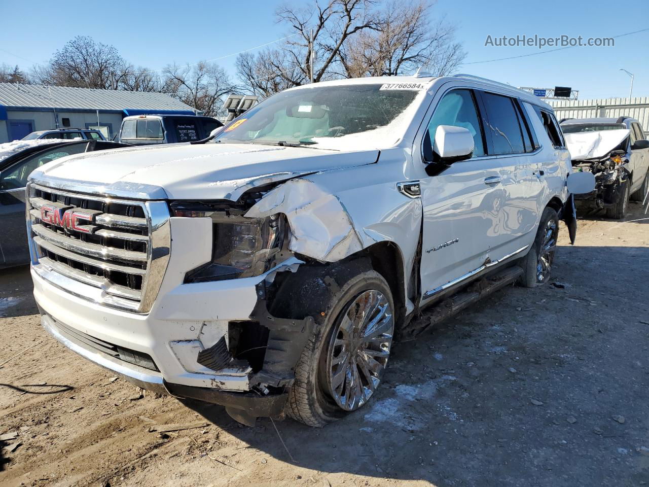 2021 Gmc Yukon Slt White vin: 1GKS2BKD0MR141249