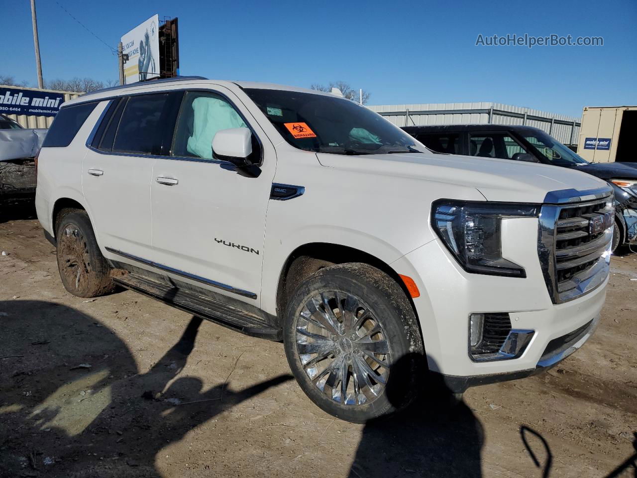 2021 Gmc Yukon Slt White vin: 1GKS2BKD0MR141249