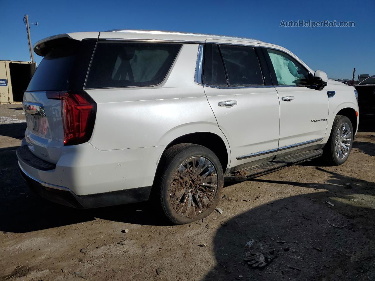 2021 Gmc Yukon Slt White vin: 1GKS2BKD0MR141249