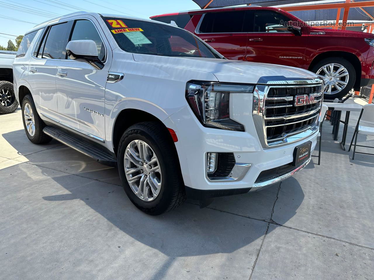 2021 Gmc Yukon Slt White vin: 1GKS2BKD0MR372376