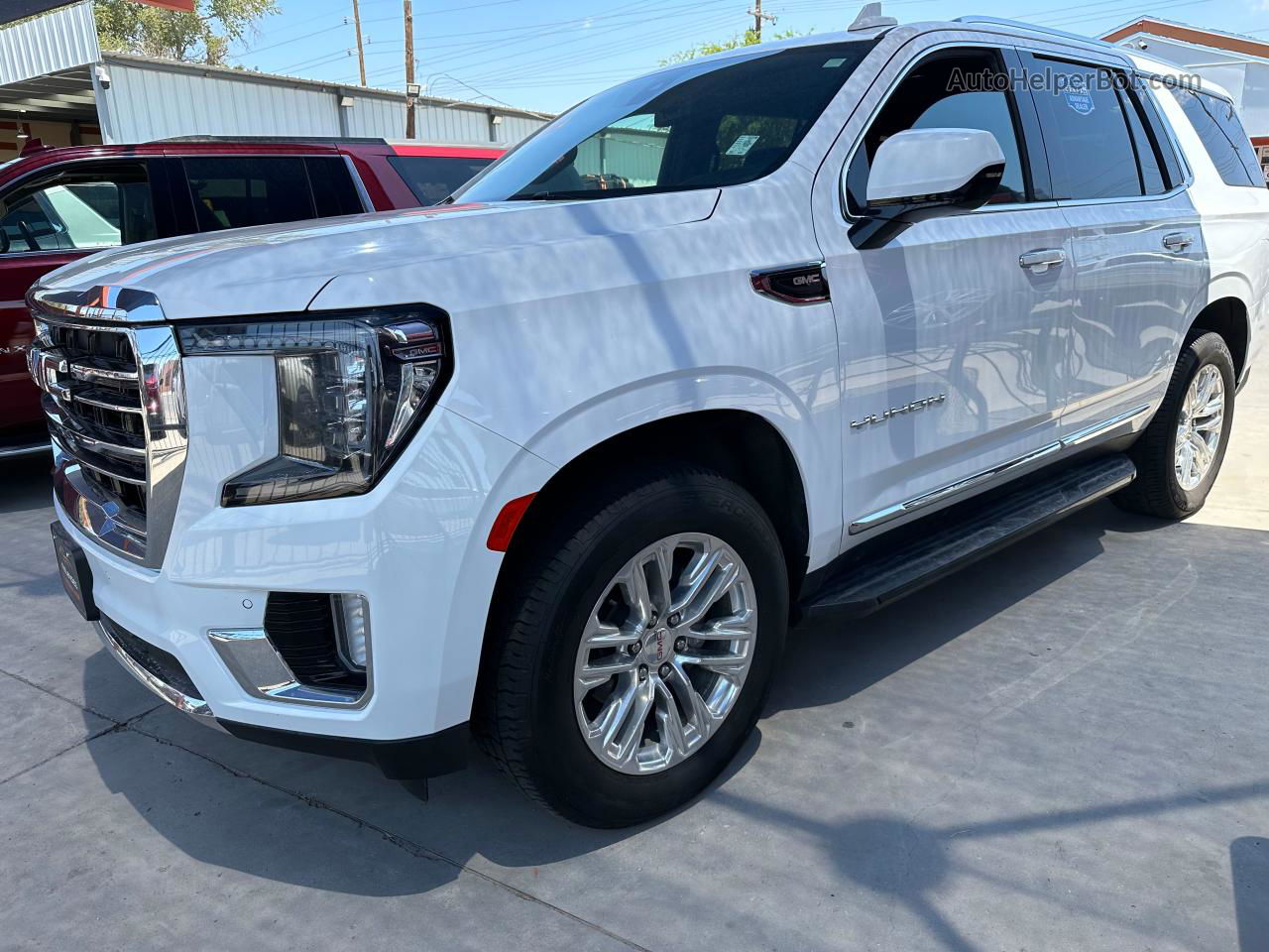 2021 Gmc Yukon Slt White vin: 1GKS2BKD0MR372376