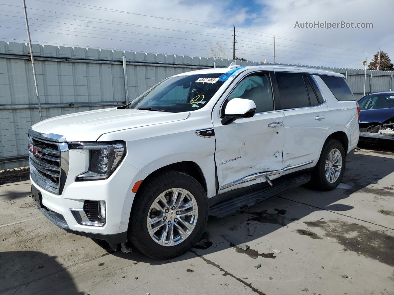 2021 Gmc Yukon Slt White vin: 1GKS2BKD3MR185679