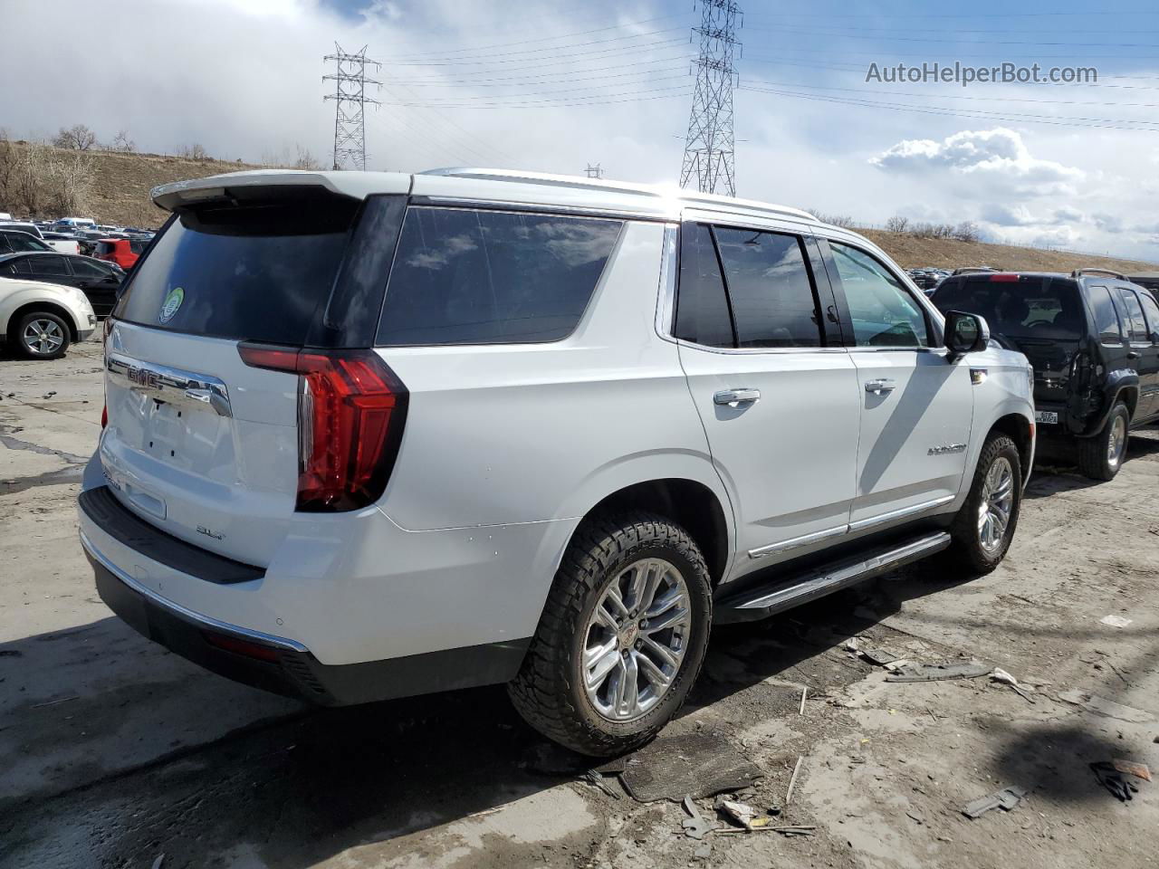 2021 Gmc Yukon Slt White vin: 1GKS2BKD3MR185679