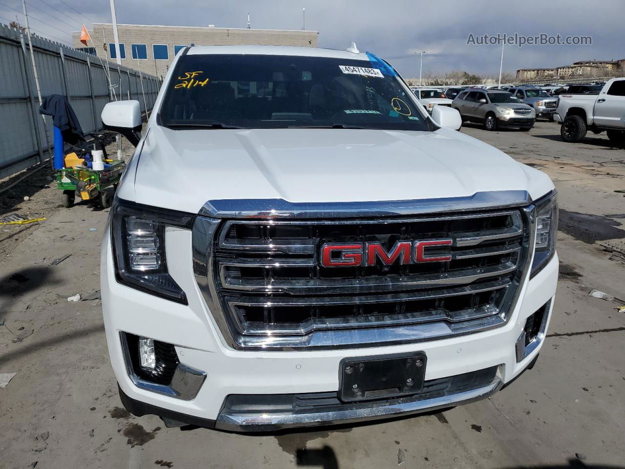 2021 Gmc Yukon Slt White vin: 1GKS2BKD3MR185679