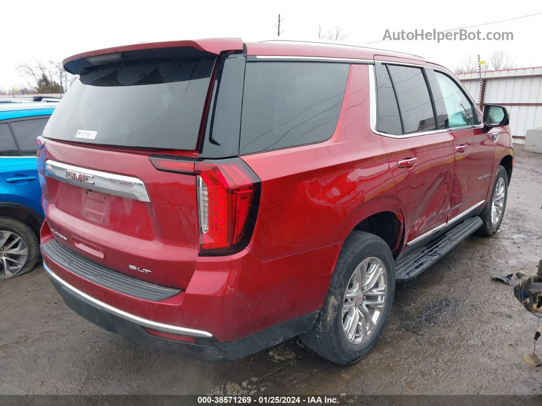 2021 Gmc Yukon 4wd Slt Burgundy vin: 1GKS2BKD6MR127761