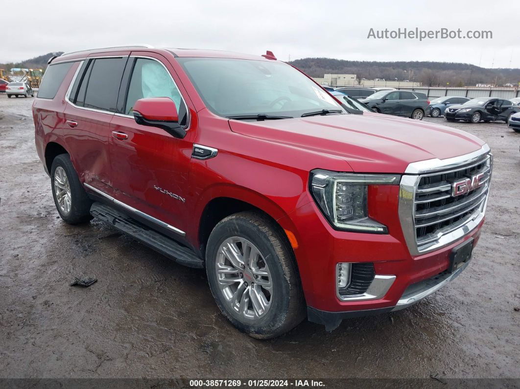 2021 Gmc Yukon 4wd Slt Burgundy vin: 1GKS2BKD6MR127761