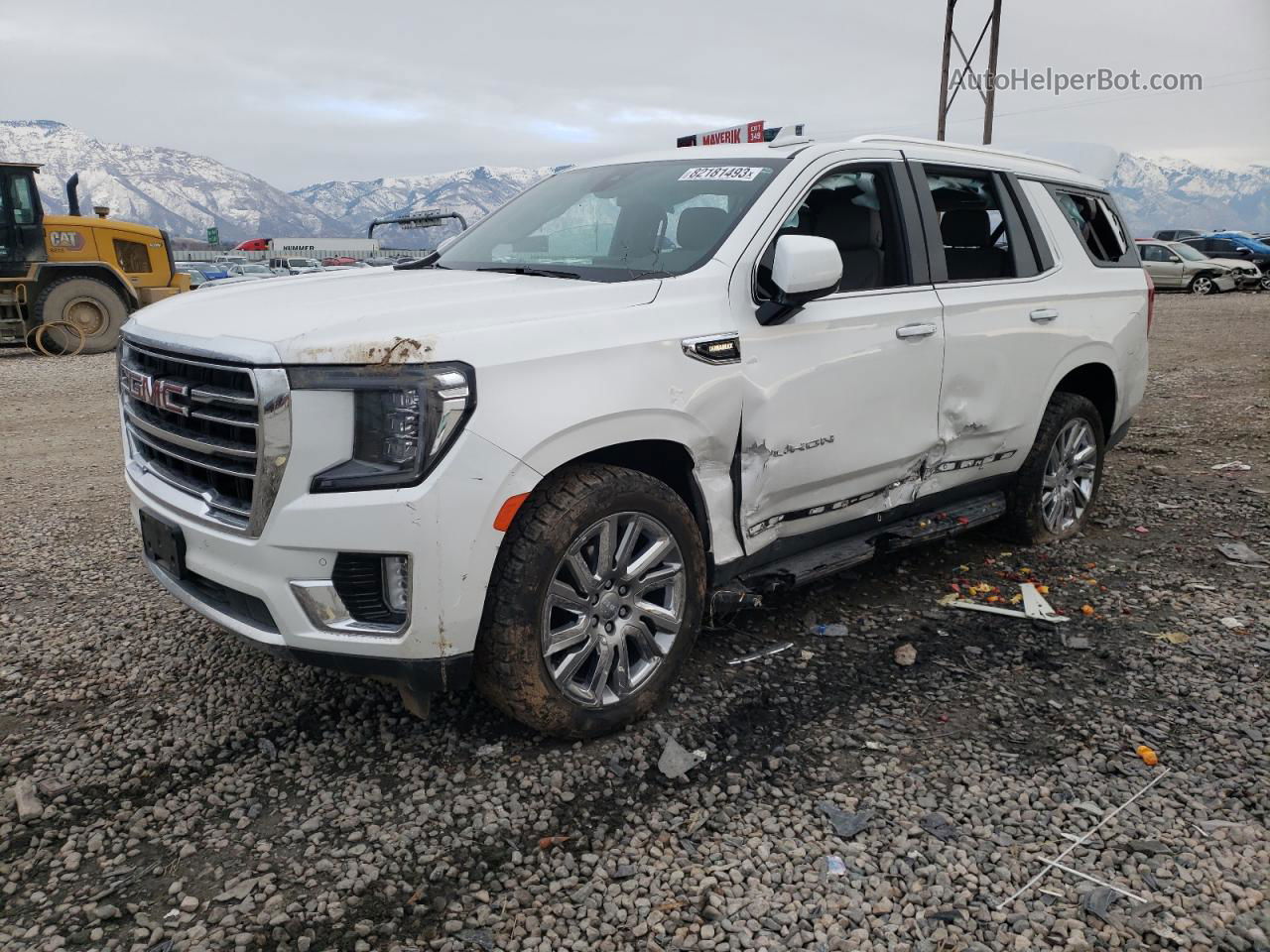 2021 Gmc Yukon Slt White vin: 1GKS2BKT1MR475166