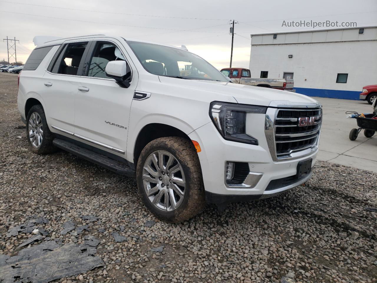 2021 Gmc Yukon Slt White vin: 1GKS2BKT1MR475166