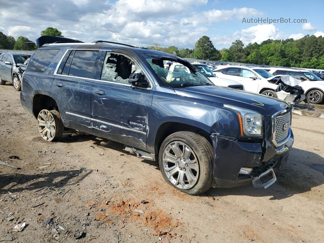 2017 Gmc Yukon Denali Blue vin: 1GKS2CKJ8HR179457