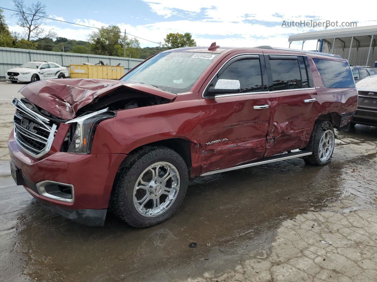 2017 Gmc Yukon Xl K1500 Sle Burgundy vin: 1GKS2FKC9HR336142