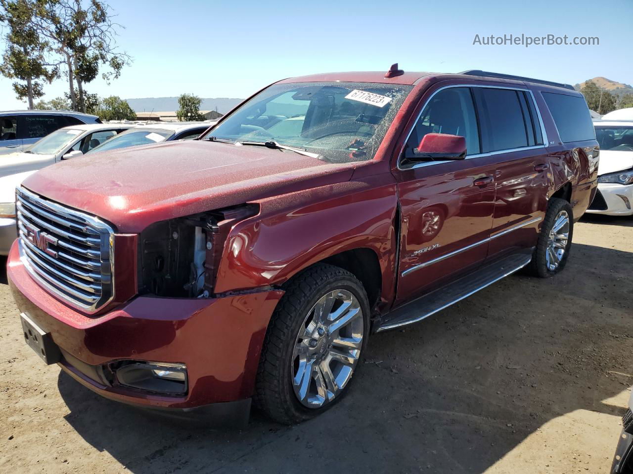 2017 Gmc Yukon Xl K1500 Slt Burgundy vin: 1GKS2GKC5HR402501