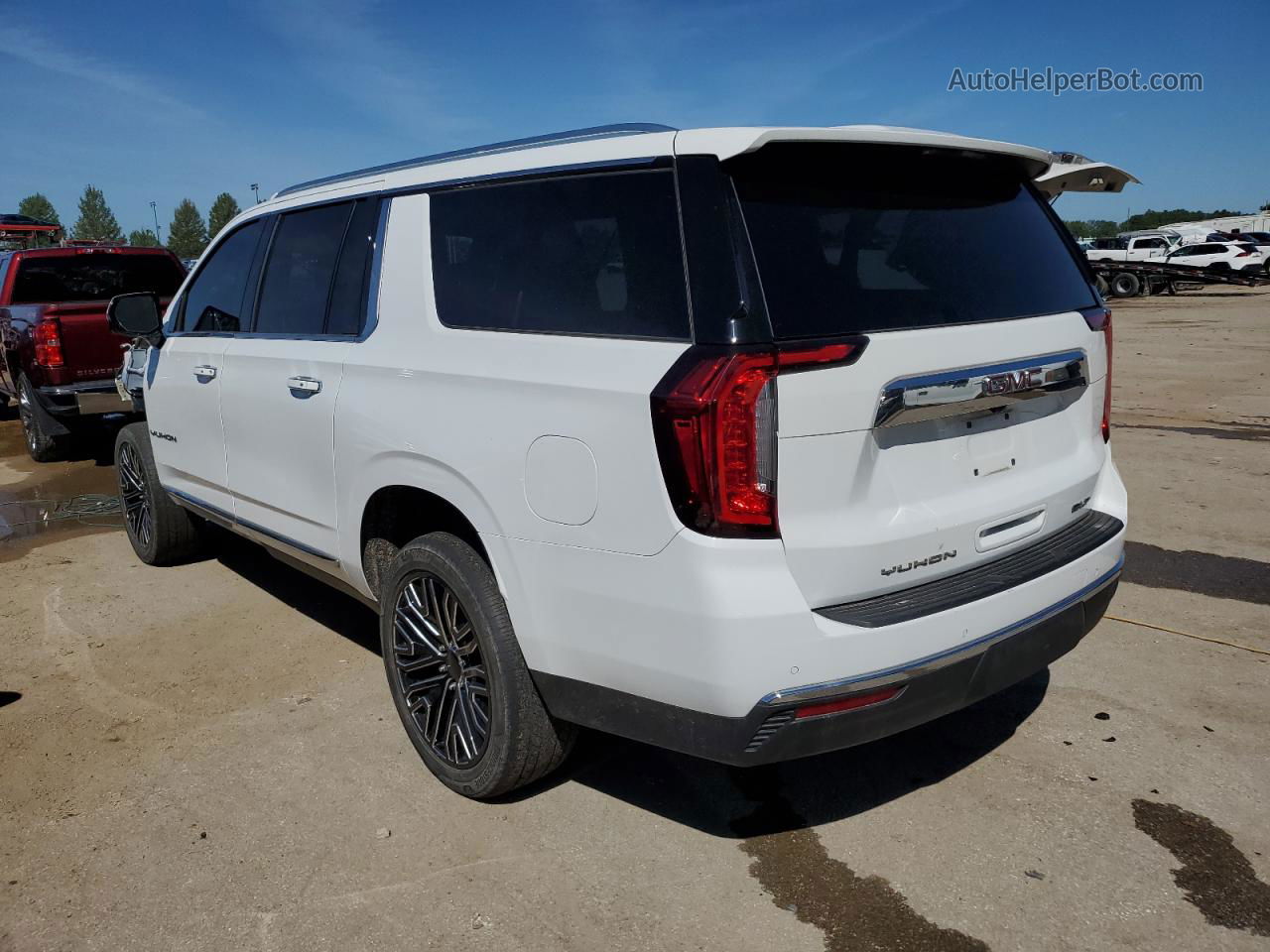 2021 Gmc Yukon Xl K1500 Slt White vin: 1GKS2GKD4MR410785