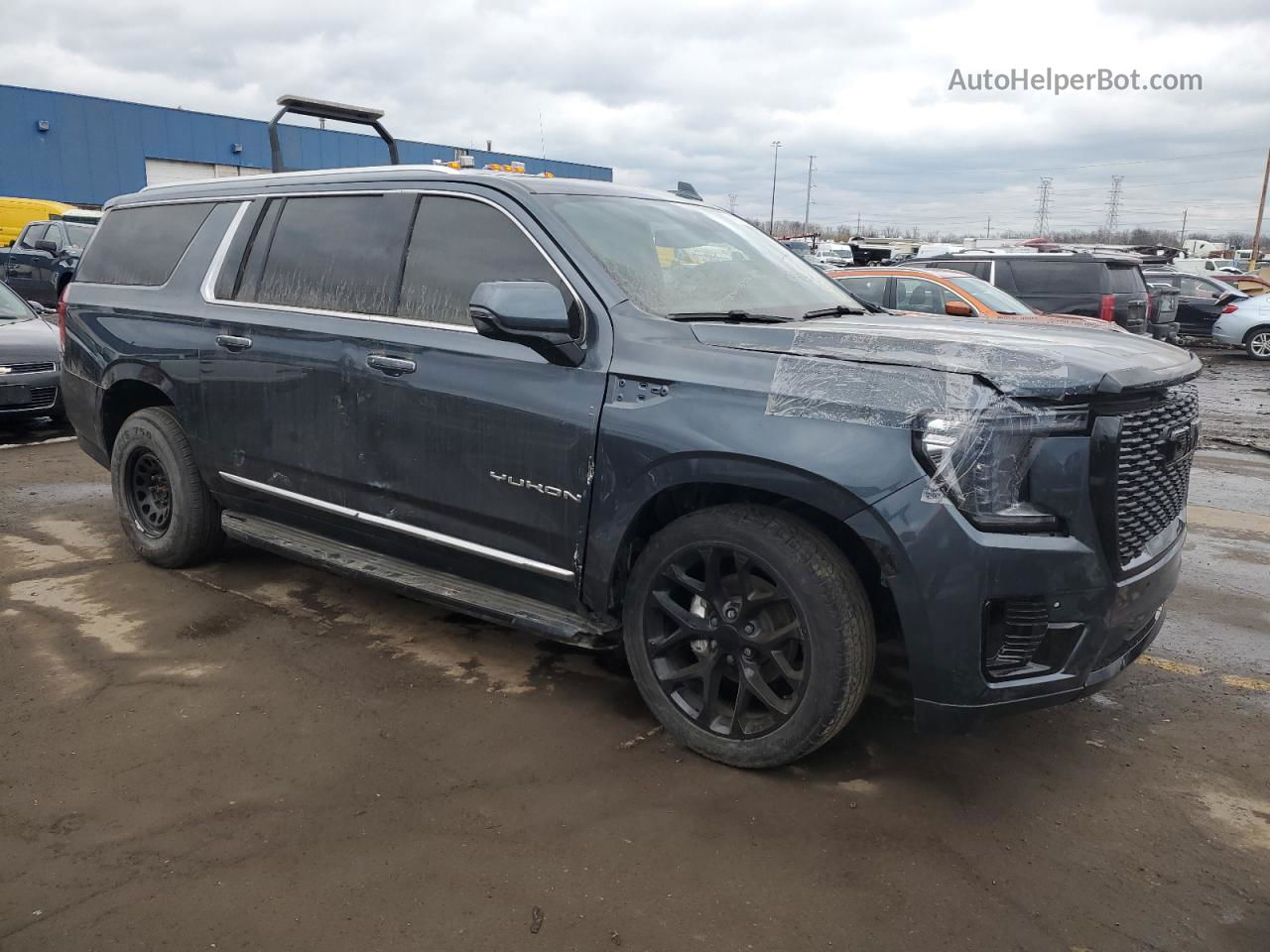 2021 Gmc Yukon Xl K1500 Slt Gray vin: 1GKS2GKD7MR207499