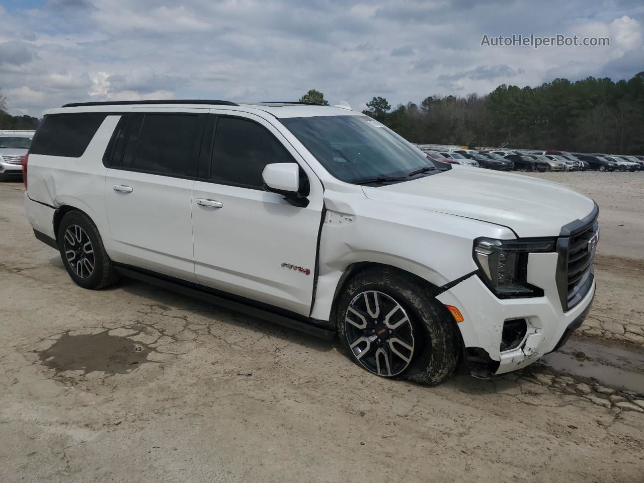 2021 Gmc Yukon Xl K1500 At4 White vin: 1GKS2HKDXMR239806