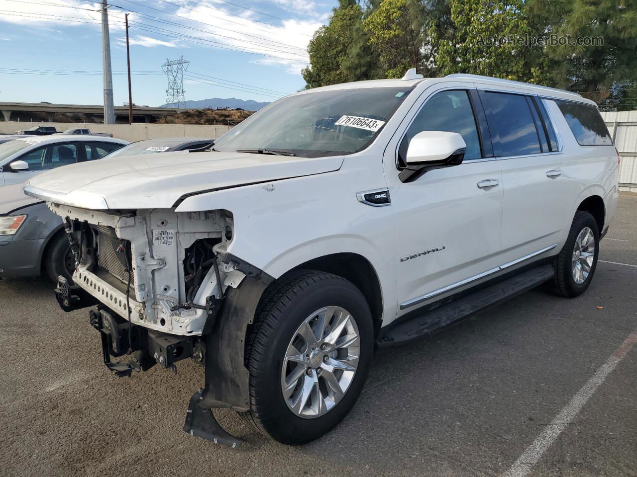 2021 Gmc Yukon Xl Denali White vin: 1GKS2JKL9MR381952