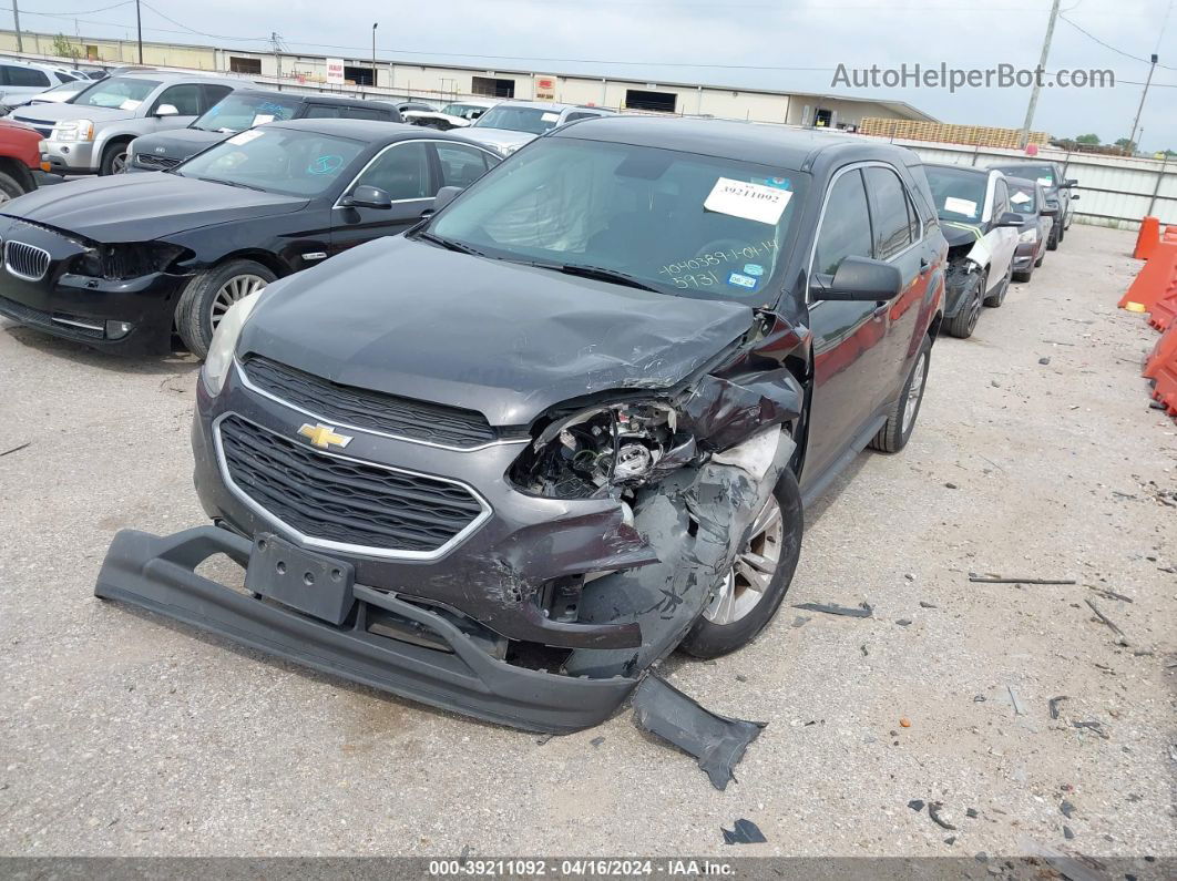 2016 Chevrolet Equinox Ls Black vin: 1GNALBEK2GZ105931