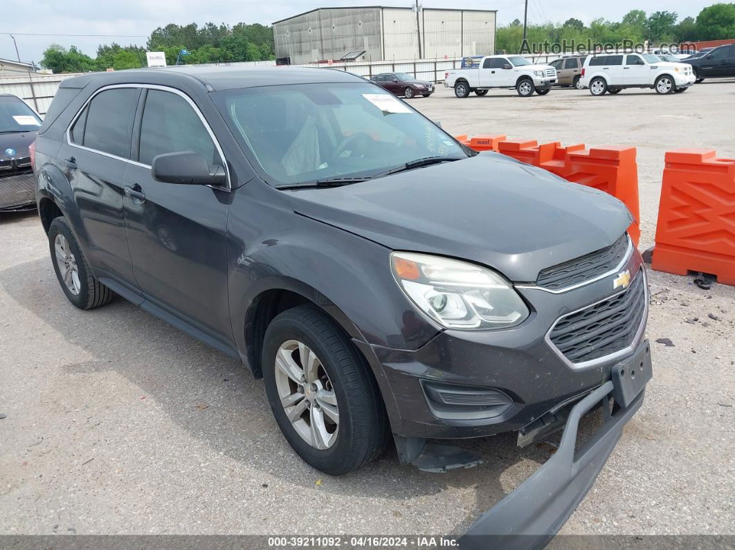 2016 Chevrolet Equinox Ls Black vin: 1GNALBEK2GZ105931