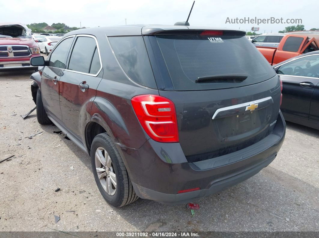 2016 Chevrolet Equinox Ls Black vin: 1GNALBEK2GZ105931