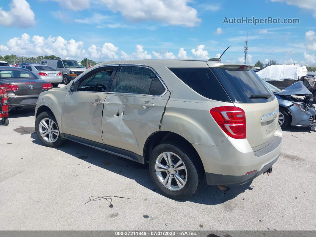 2016 Chevrolet Equinox Ls Бежевый vin: 1GNALBEK7GZ107951