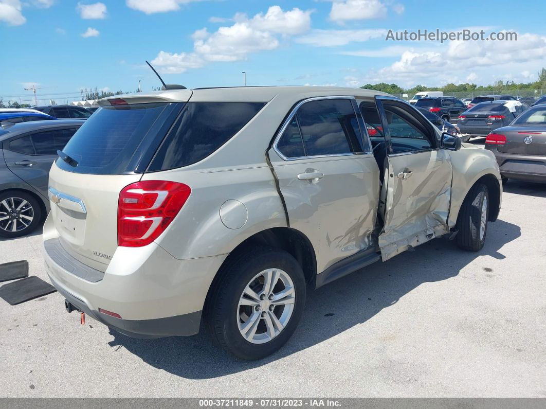 2016 Chevrolet Equinox Ls Beige vin: 1GNALBEK7GZ107951