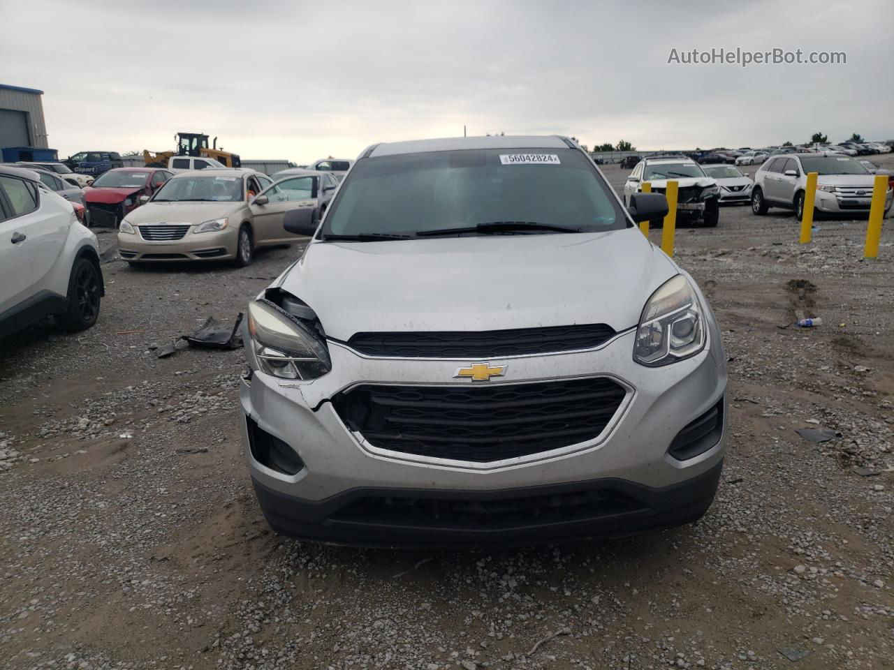 2016 Chevrolet Equinox Ls Silver vin: 1GNALBEK9GZ103772