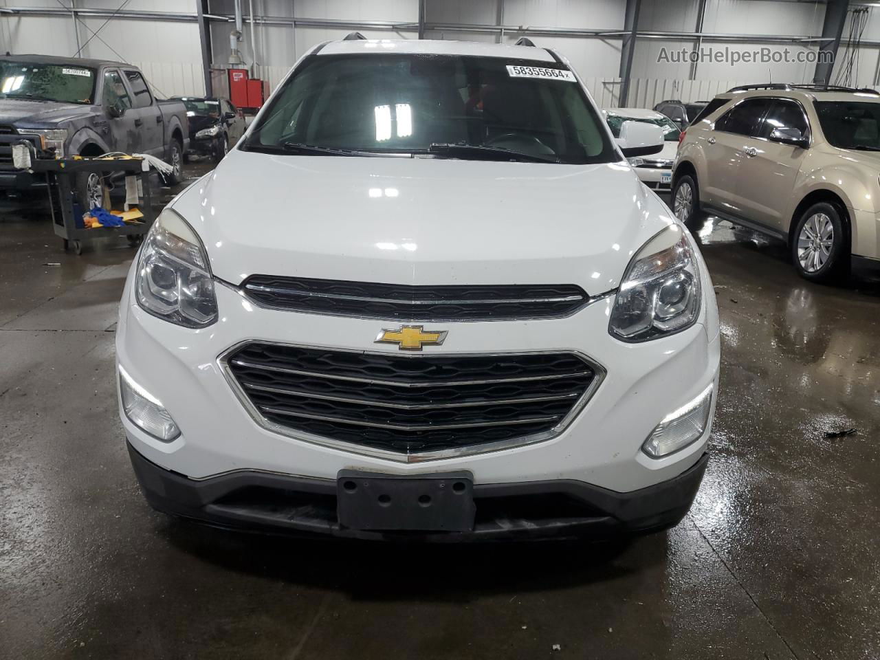 2016 Chevrolet Equinox Lt White vin: 1GNALCEK1GZ102413