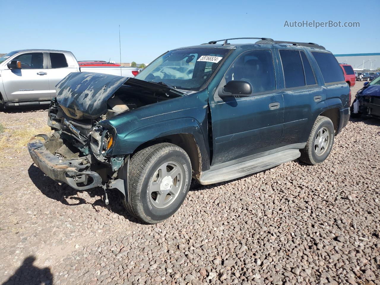 2006 Chevrolet Trailblazer Ls Зеленый vin: 1GNDS13S162149357