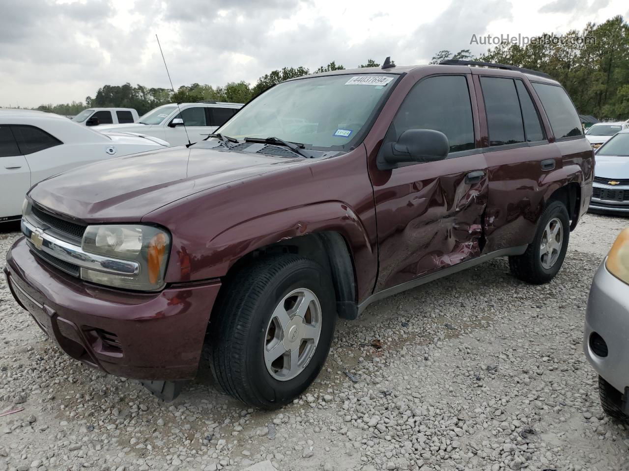 2006 Chevrolet Trailblazer Ls Burgundy vin: 1GNDS13S262179046