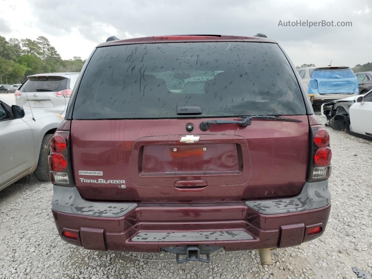 2006 Chevrolet Trailblazer Ls Burgundy vin: 1GNDS13S262179046