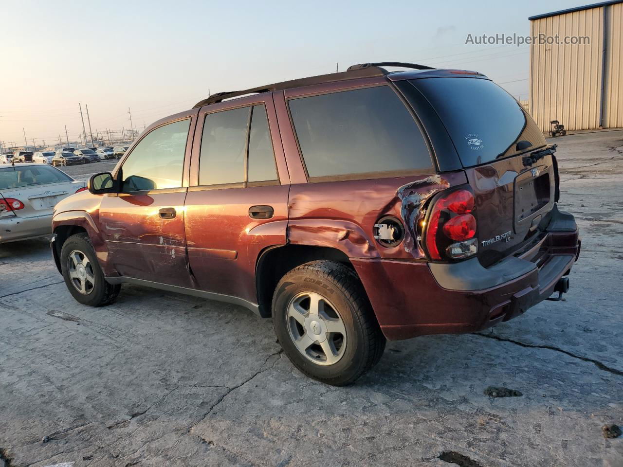 2006 Chevrolet Trailblazer Ls Maroon vin: 1GNDS13S262222770