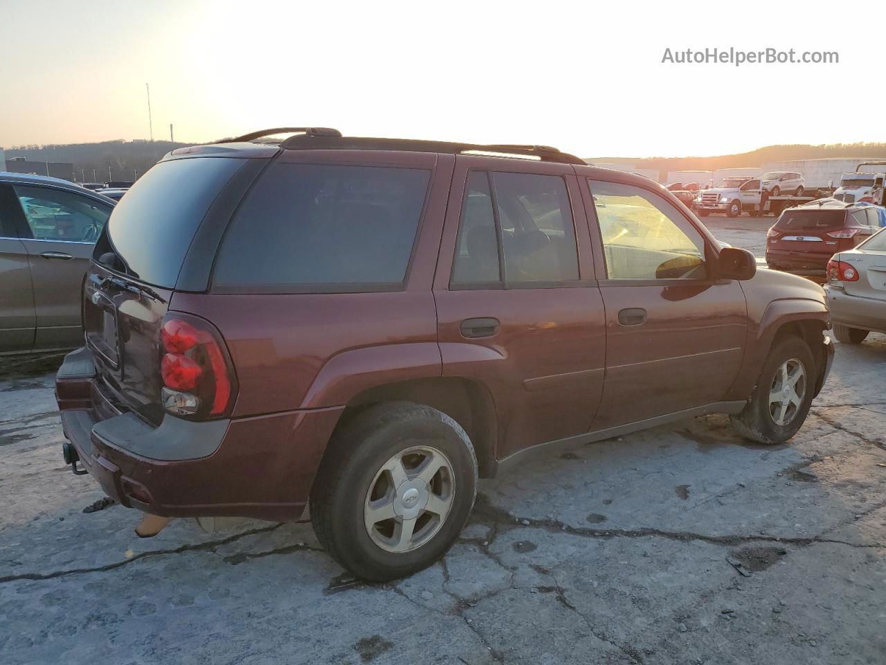 2006 Chevrolet Trailblazer Ls Maroon vin: 1GNDS13S262222770