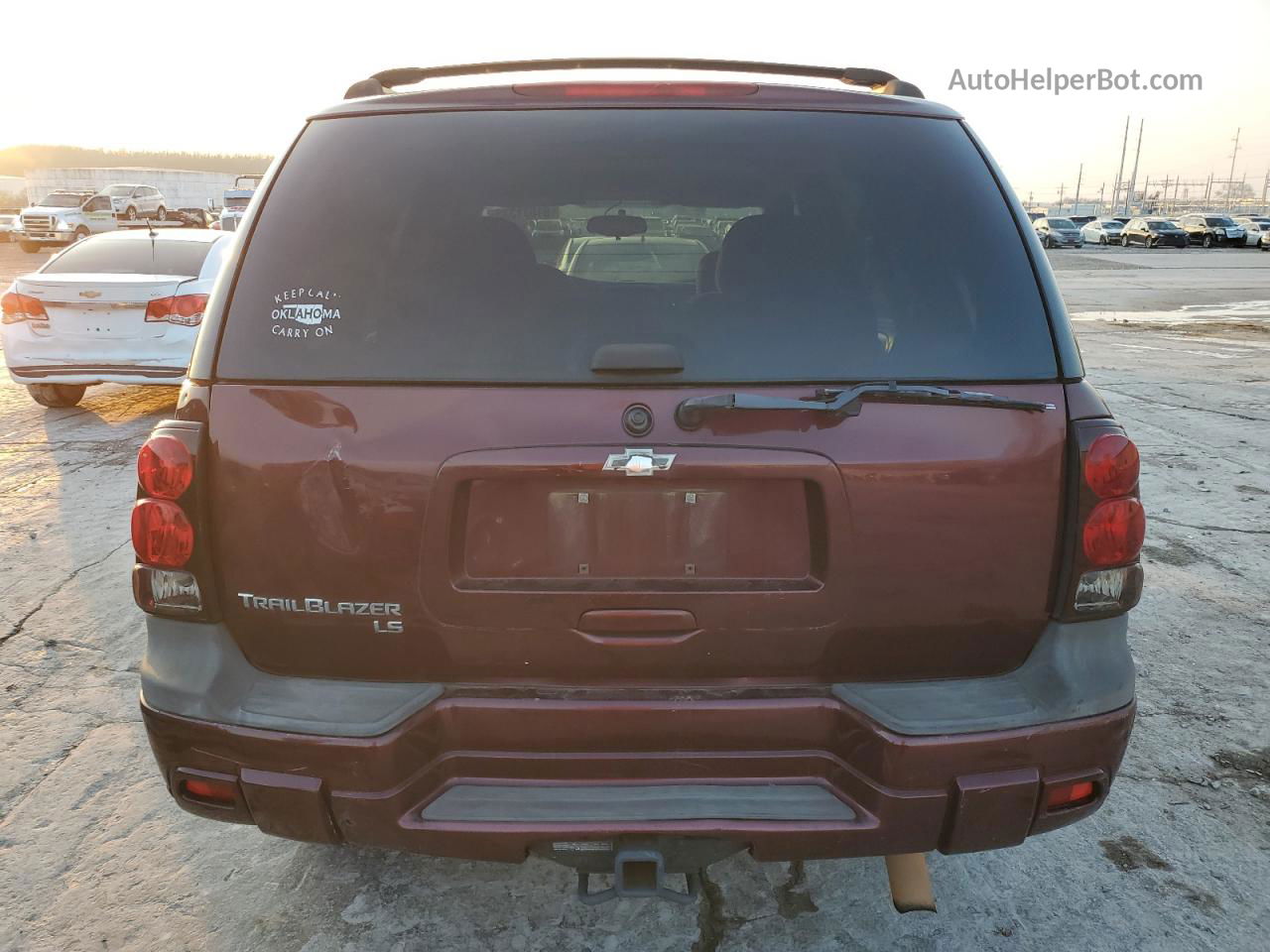 2006 Chevrolet Trailblazer Ls Maroon vin: 1GNDS13S262222770