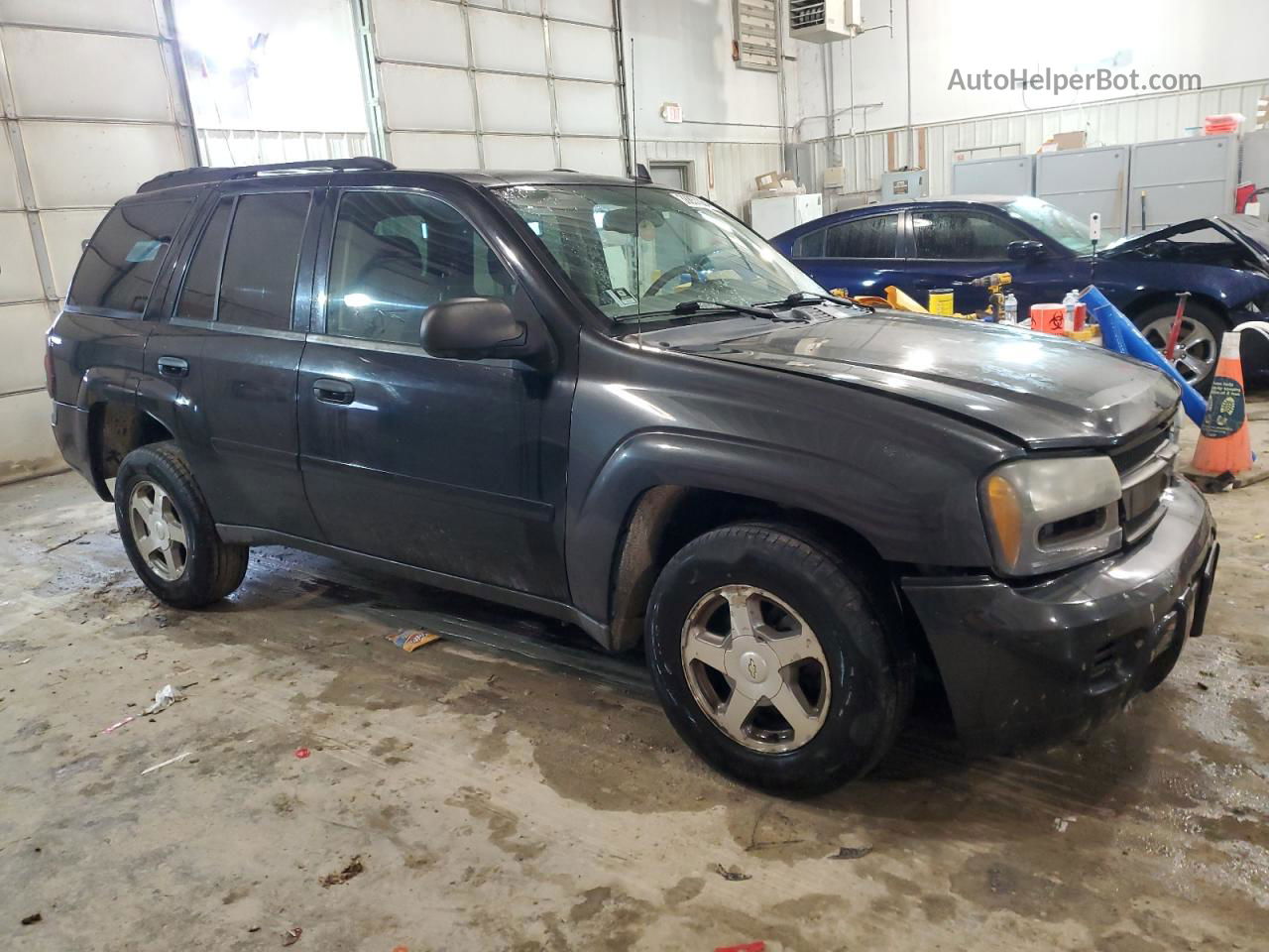 2006 Chevrolet Trailblazer Ls Black vin: 1GNDS13S362184904