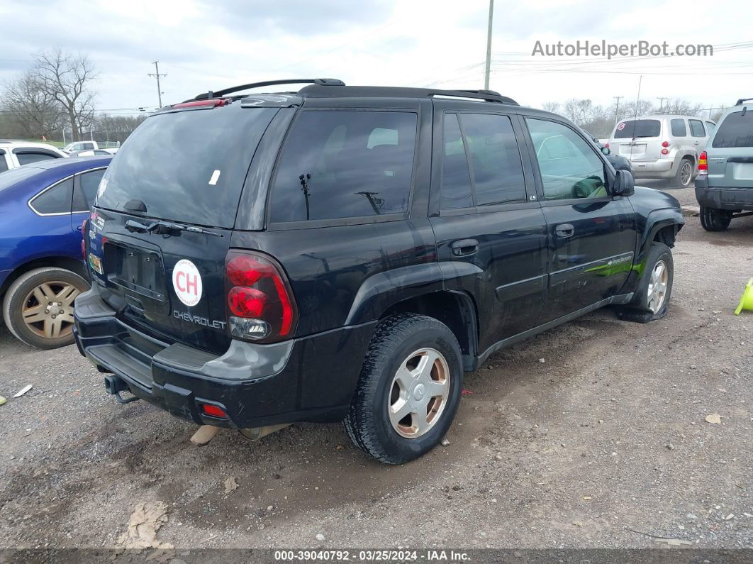 2002 Chevrolet Trailblazer Ls Black vin: 1GNDS13S422325361