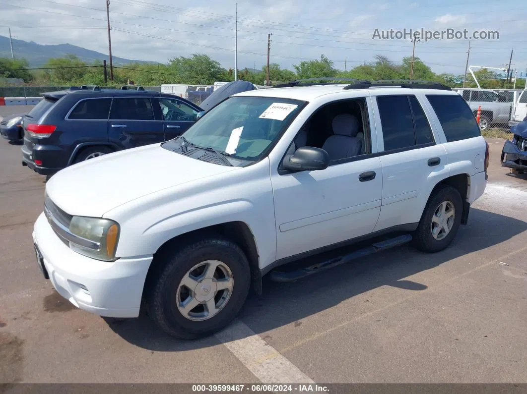 2006 Chevrolet Trailblazer Ls White vin: 1GNDS13S562105555