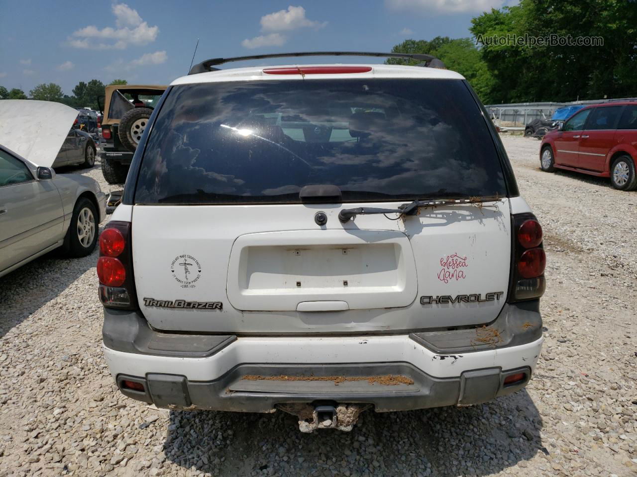 2002 Chevrolet Trailblazer  White vin: 1GNDS13S722331462