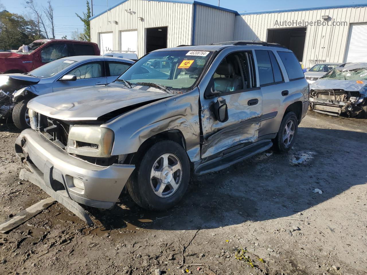 2002 Chevrolet Trailblazer  Серебряный vin: 1GNDS13S822403589