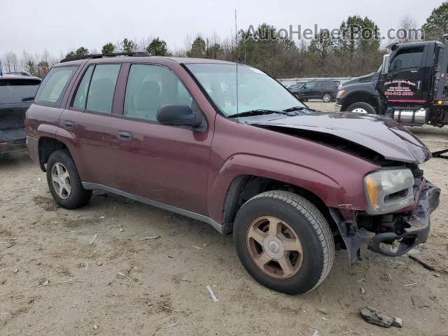 2006 Chevrolet Trailblazer Ls Burgundy vin: 1GNDS13S862188947